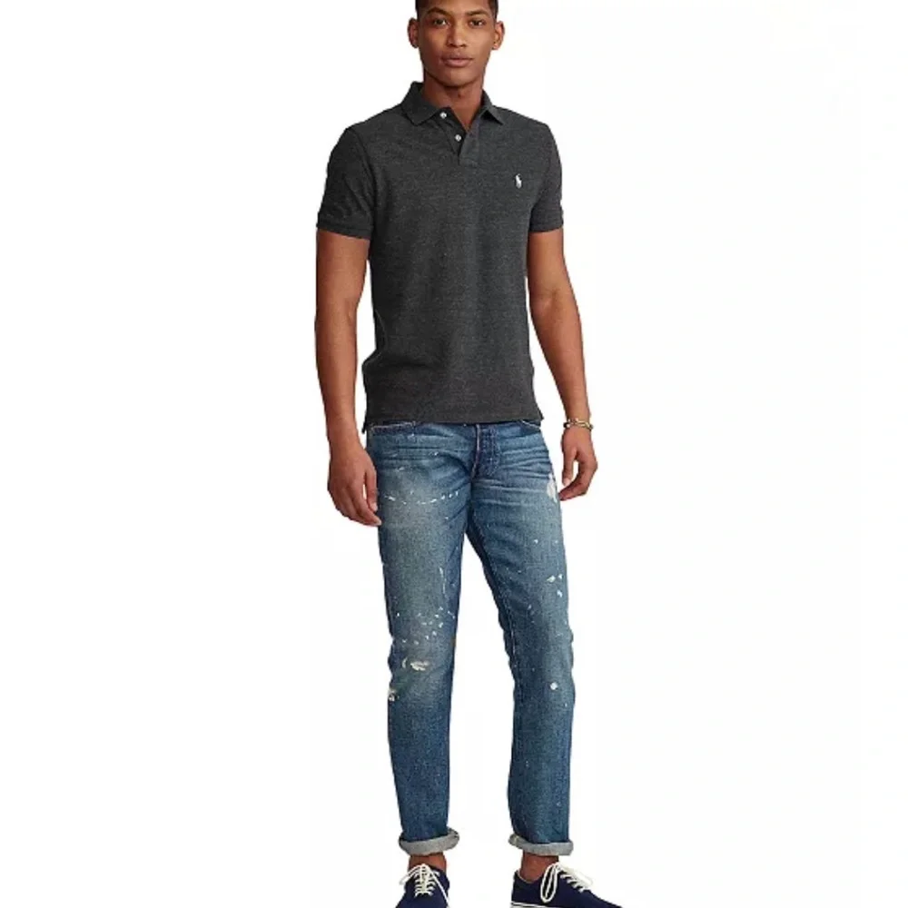 Polo Ralph Lauren Mesh Polo Shirt Size XLT Charcoal Gray